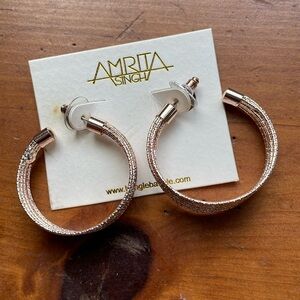 Rose gold hoop earrings